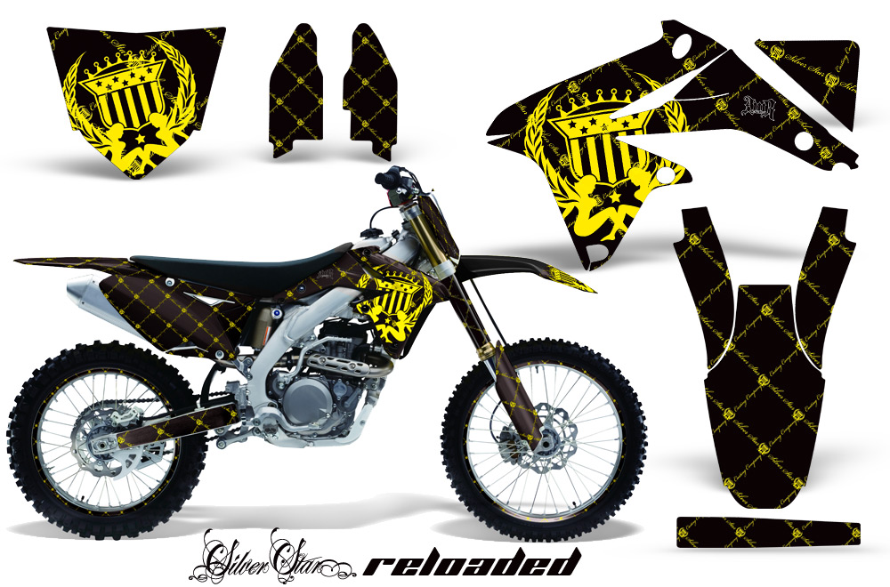 Suzuki-RMZ450 08-10 Graphics Kit Reloaded YellowBlackBG NPs